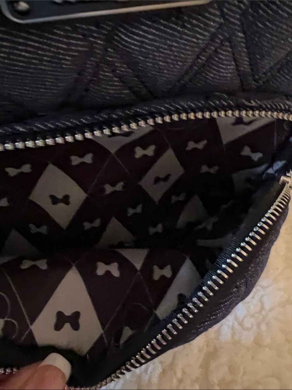 Disney Denim & Bow Loungefly Bag, NWT - Picture 5 of 7